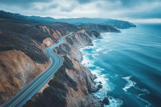 Coastal highway in North America